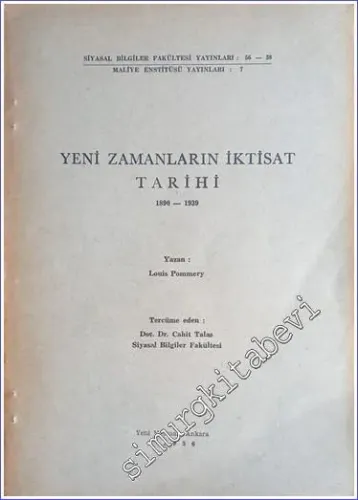 Yeni Zamanların İktisat Tarihi 1890 - 1939 -