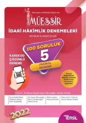 Müessir İdari Hakimlik Denemeleri- CEVAPLI