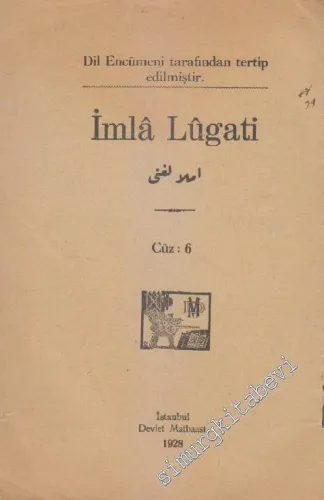 İmlâ Lügati, Cüz 6 -        1928