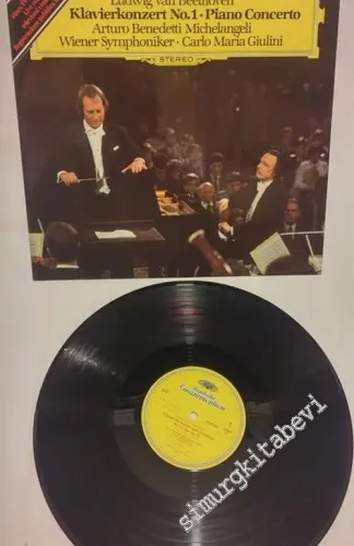 33 LP PLAK VINYL: Ludwig Van Beethoven, Arturo Benedetti Michelangeli, Wiener Symphoniker - Carlo Maria Giulini - Klavierkonzert No. 1 - Piano Concerto -        1975