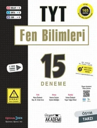 Üçgen Akademi TYT Fen Bilimleri 15 li Deneme Sınavı
