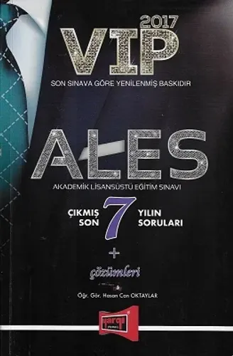 2017 ALES VIP Son 7 Yılın Çıkmış Soruları ve Çözümleri
