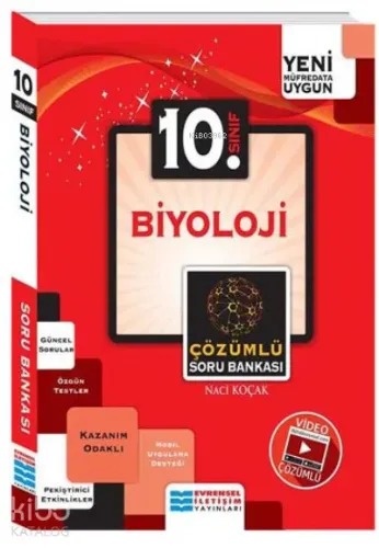 Evrensel İletişim Yayınları 10. Sınıf Biyoloji Video Çözümlü Soru Bankası Evrensel İletişim