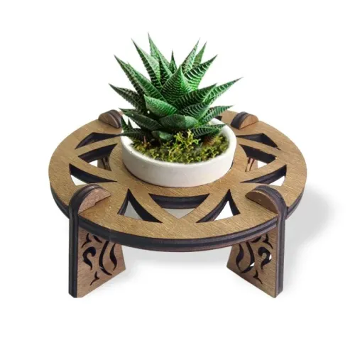 Beton Saksılı Circle Desenli Stand Model 2 - Halkkitabevi