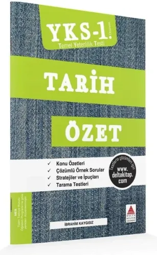 Delta Kültür Yayınları TYT Tarih Özet Delta Kültür