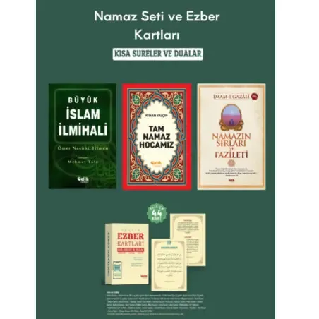 Namaz Seti ve Ezber Kartları Büyük İslam İlmihali-Tam Namaz Hocamız-Namazın Sırları 4'lü Set