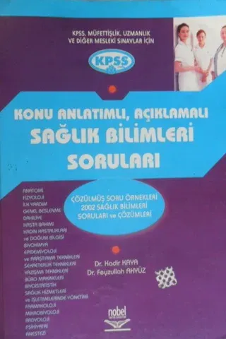 Konu Anlatımlı , Açıklamalı Sağlık Bilimleri Soruları
