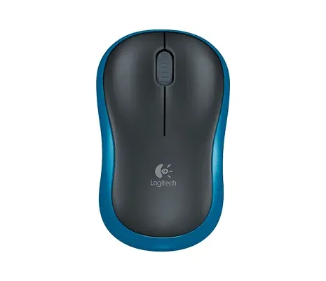 Logitech M185 Optik Kablosuz Mouse, Mavi, 2.4 GHz USB Nano Receiver, 12 Ay Pil Ömrü, PC / Linux ve Mac Uyumlu