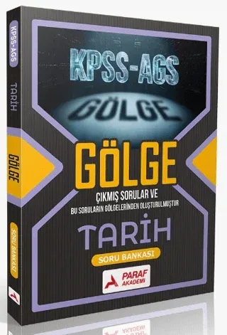 Paraf Akademi KPSS MEB-AGS Tarih Gölge Soru Bankası