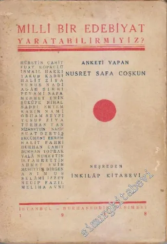 Millî Bir Edebiyat Yaratabilir Miyiz ? -        1938