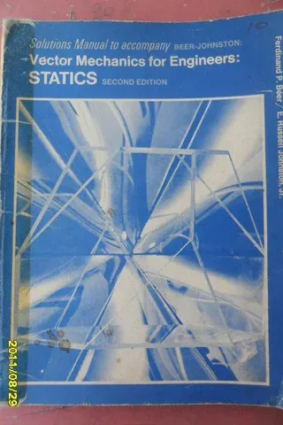 Vector Mechanics for Engineers : Statics Second Edition Ferdinand P. B