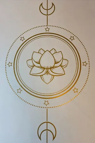 Rubber Yoga-Pilates Mat Golden Line 4 mm Cosmo Beyaz
