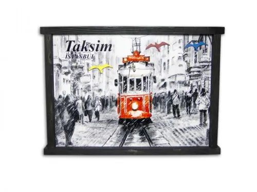 Taksim Temalı Tablo Anahtarlık Kutusu