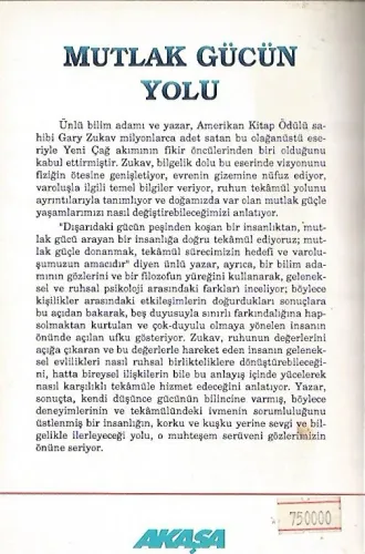 Mutlak Gücün Yolu Gary Zukav Akaşa %52 indirimli