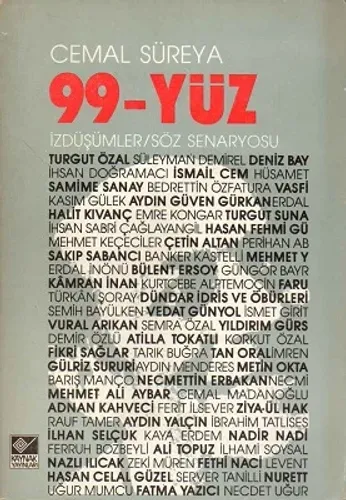 99 Yüz İzdüşümler / Söz Senaryosu