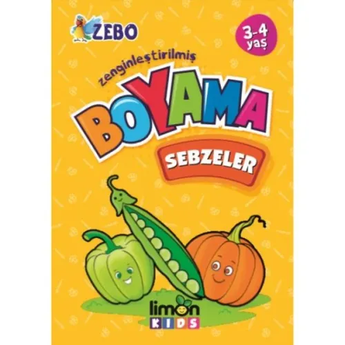 Sebzelerr Boyama Kitabı Limon Kids