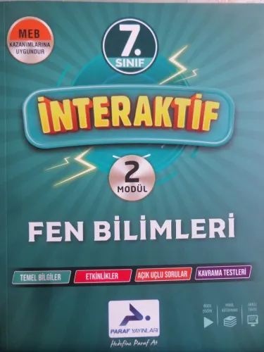 7. Sınıf İnteraktif 2 Modül Fen Bilimleri