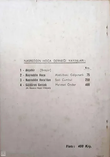 Güldüren Gerçek Mehmet Önder Nasreddin Hoca Derneği Yayınları %52 indi