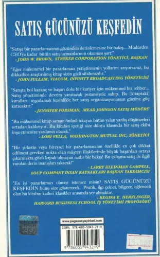 Satış Gücünüzü Keşfedin Benson Smith Pegasus Yayıncılık %80 indirimli