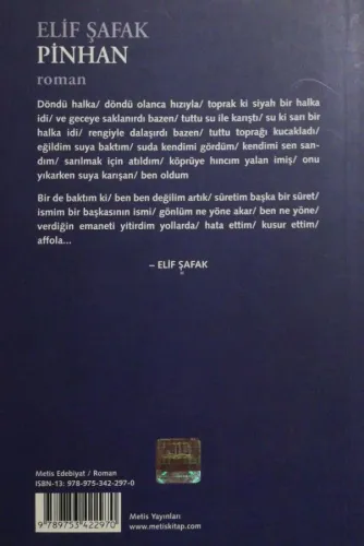 Pinhan Elif Şafak Metis Yayınları