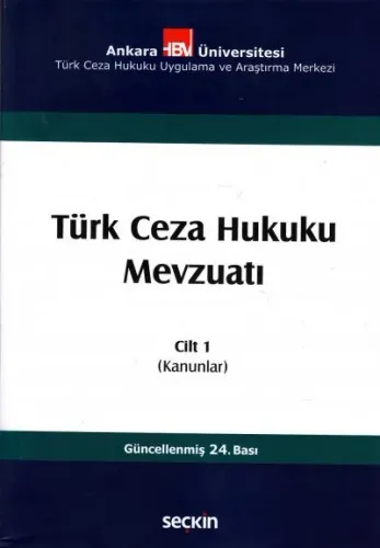 Türk Ceza Hukuku Mevzuatı Cilt 1