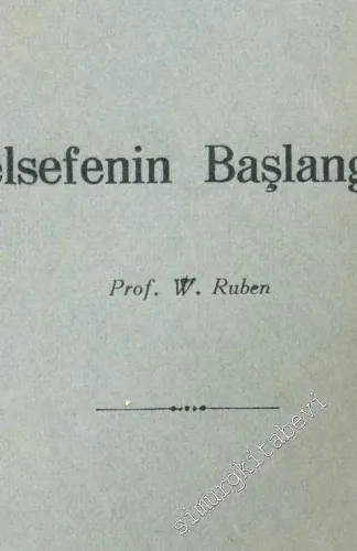 Felsefenin Başlangıcı -        1947