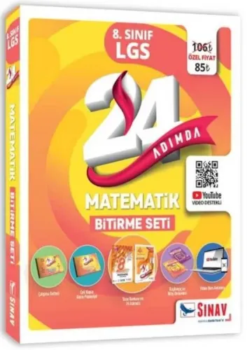 Sınav 8. Sınıf LGS 24 Adımda Matematik Bitirme Seti Sınav Yayınları