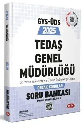 Data Yayınları 2025 Tedaş Genel Müdürlüğü GYS-ÜDS Ortak Konular Soru Bankası - Karekod Çözümlü