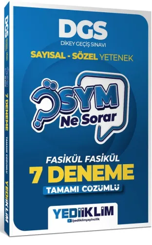 Yediiklim Yayınları 2027 ÖSYM Ne Sorar DGS Sayısal Sözel Yetenek Tamam