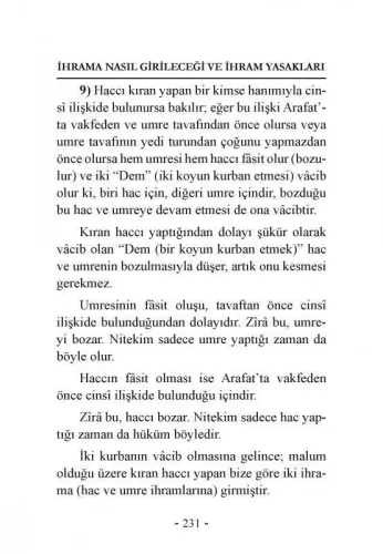 Hac ve Umre Ahkamı