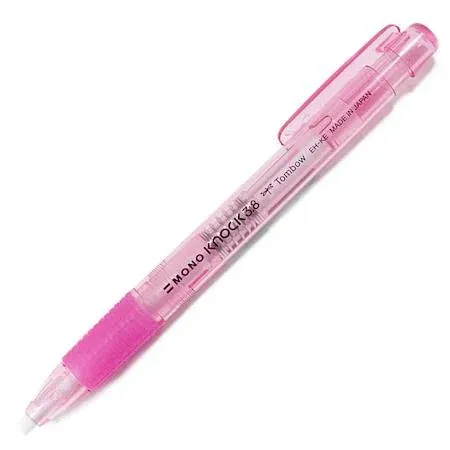 Tombow MONO Knock Kalem Silgi Şeffaf Pembe