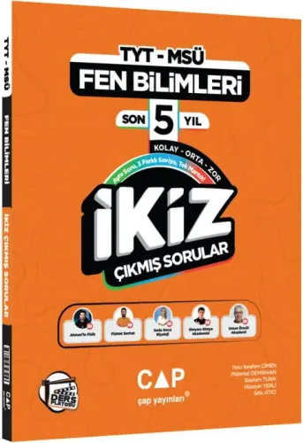 Çap Yayınları TYT MSÜ Fen Bilimleri Ders Platosu Son 5 Yıl İkiz Çıkmış Sorular