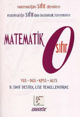 Karekök Yayınları TYT DGS KPSS ALES Matematik Sıfır Lise Temellendirme Konu Anlatımlı Karekök
