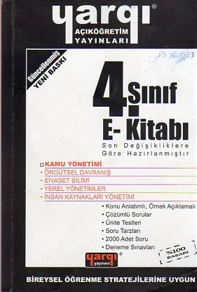 4. Sınıf Kamu Yönetimi F Kitabı