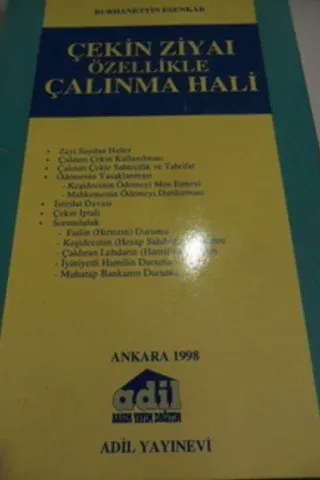 Çekin Ziyai ve Özellikle Çalınma Hali