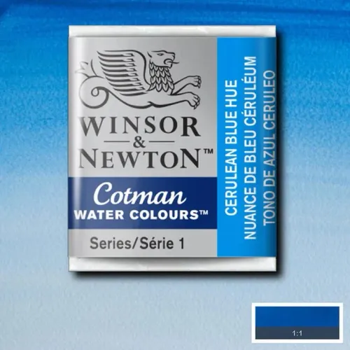 Winsor & Newton Cotman Sulu Boya Yarım Tablet Cerulean Blue Hue 139