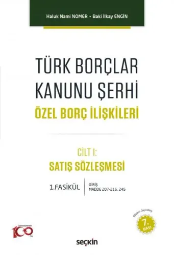 Türk Borçlar Kanunu Şerhi Özel Borç İlişkileri
