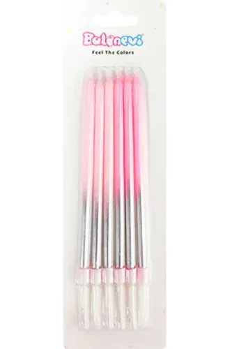 GOLD - MAKARON AÇIK PEMBE MUM 6 LI
