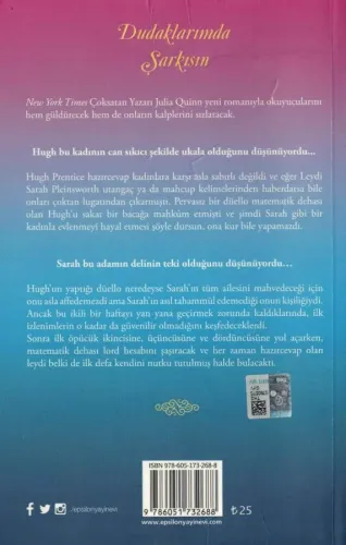 Dudaklarımda Şarkısın Julıa Quınn Epsilon Yayıncılık %55 indirimli