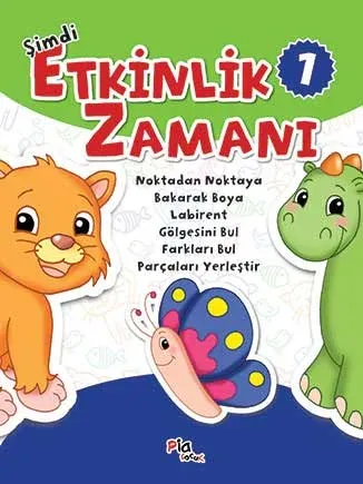 Şimdi Etkinlik Zamanı 1 – Noktadan Noktaya – Bakarak Boya – Labirent – Gölgesini Bul – Farkları Bul – Parçaları Yerleştir