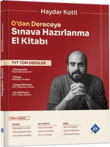 KR Akademi Haydar Kotil 0 dan Dereceye TYT Tüm Dersler Sınava Hazırlanma El Kitabı