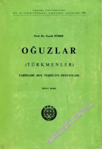 Oğuzlar (Türkmenler) Tarihleri Boy Teşkilatı Destanları -        1972