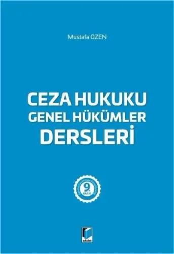 Ceza Hukuku Genel Hükümler Dersleri