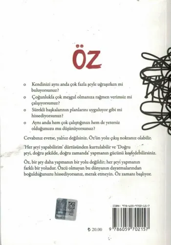 Öz Daha Az Çabalayarak, Daha Çok Şey Başarmanın Sırrı Greg McKeown Kor