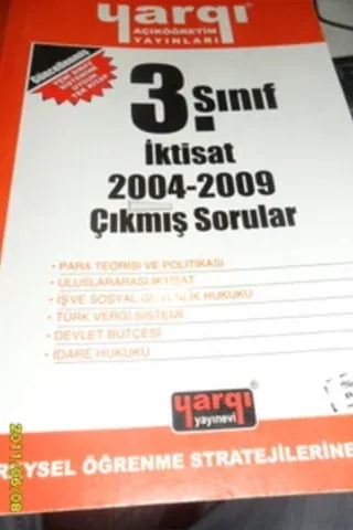 3. Sınıf İktisat 2004 - 2009 Çıkmış Sorular
