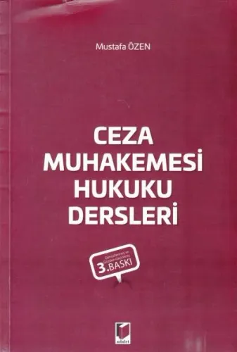 Ceza Muhakemesi Hukuku Dersleri
