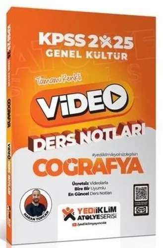Yediiklim Yayıncılık 2025 KPSS Atölye Genel Kültür Coğrafya Video Ders Notları