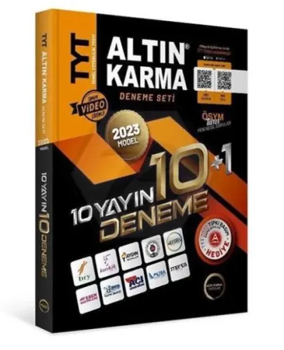 Altın Karma 2023 TYT 10 Farklı Yayın 10 Farklı Deneme + Son 1 Yıl Çıkmış Sorular Hediye