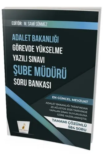 GYS Adalet Bakanlığı Görevde Yükselme Yazılı Sınavı Şube Müdürü Soru B