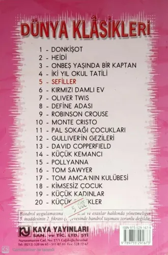 Sefiller Victor Hugo Kaya Yayınları %37 indirimli